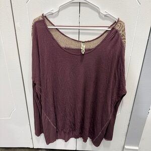 Free People Purple Gatsby Long Sleeve